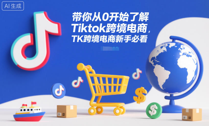带你从0开始了解Tiktok跨境电商，TK跨境电商新手必看-低成本创业项目大全｜短视频带货+AI副业变现｜知行创业网