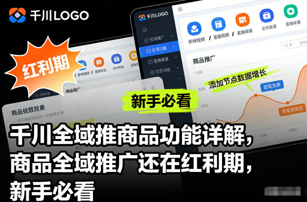 千川全域推商品功能详解，商品全域推广还在红利期，新手必看-低成本创业项目大全｜短视频带货+AI副业变现｜知行创业网