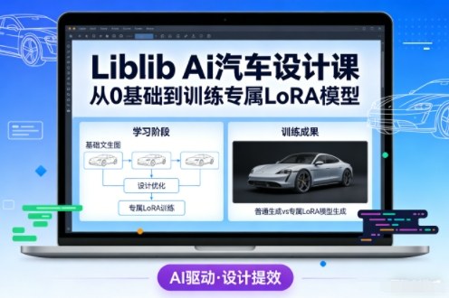 Liblib Ai汽车设计课，从0基础文生图，到教你训练专属设计和风格LoRA模型-低成本创业项目大全｜短视频带货+AI副业变现｜知行创业网