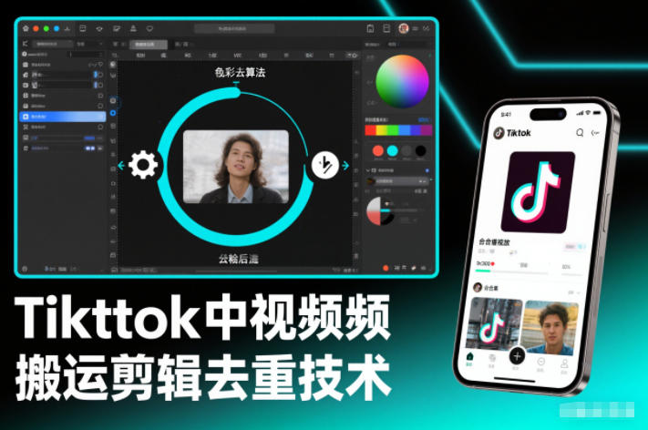 Tiktok中视频纯搬运剪辑去重技术,外来技术,自行测试-低成本创业项目大全|短视频带货+AI副业变现|知行创业网