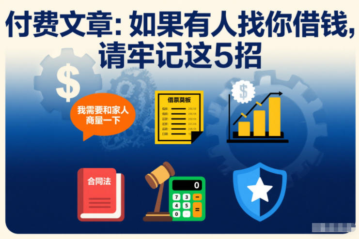 付费文章：如果有人找你借钱，请牢记这5招-低成本创业项目大全｜短视频带货+AI副业变现｜知行创业网