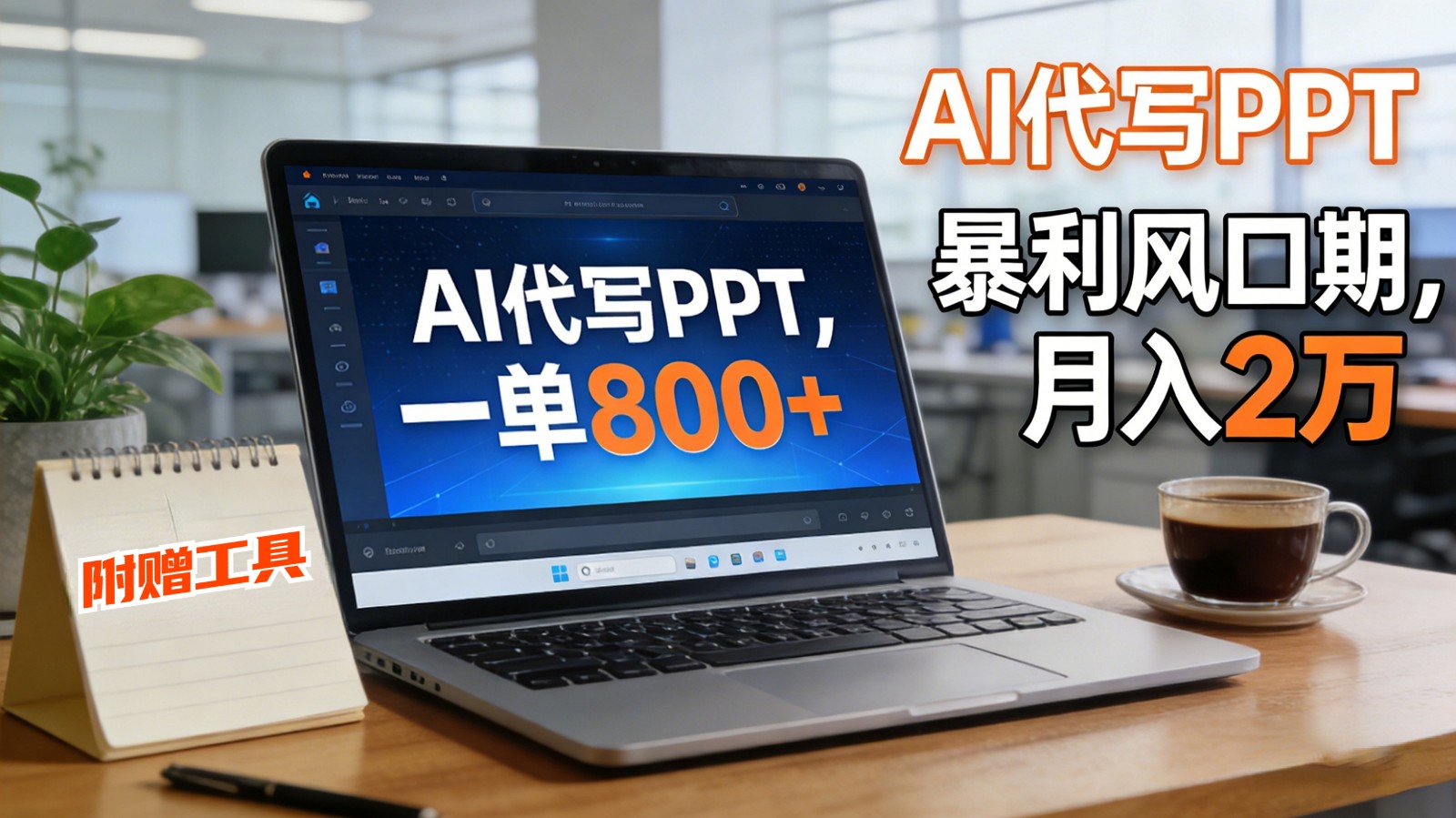 AI 代写做 PPT！一单狂赚 800+，风口期月入 2 万（工具 + 提示词直接送）-低成本创业项目大全｜短视频带货+AI副业变现｜知行创业网