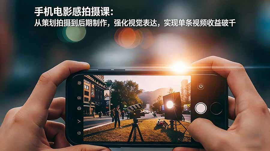 (17273期)手机电影感拍摄课:从策划拍摄到后期制作,强化视觉表达,实现单条视频收益破千-低成本创业项目大全|短视频带货+AI副业变现|知行创业网