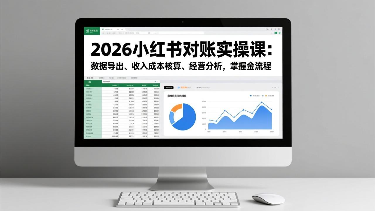 （17071期）2026小红书对账实操课：数据导出、收入成本核算、经营分析，掌握全流程-低成本创业项目大全｜短视频带货+AI副业变现｜知行创业网