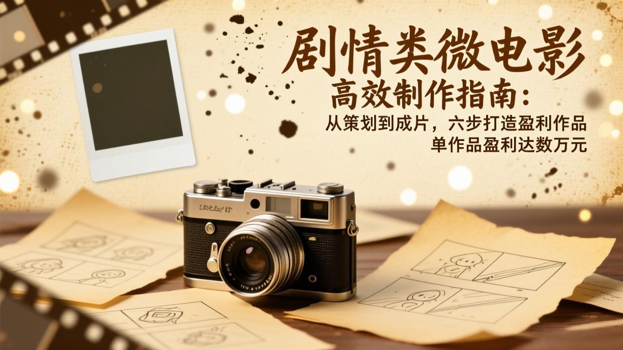 （17086期）剧情类微电影高效制作指南：从策划到成片，六步打造盈利作品，单作品盈利达数万元-低成本创业项目大全｜短视频带货+AI副业变现｜知行创业网