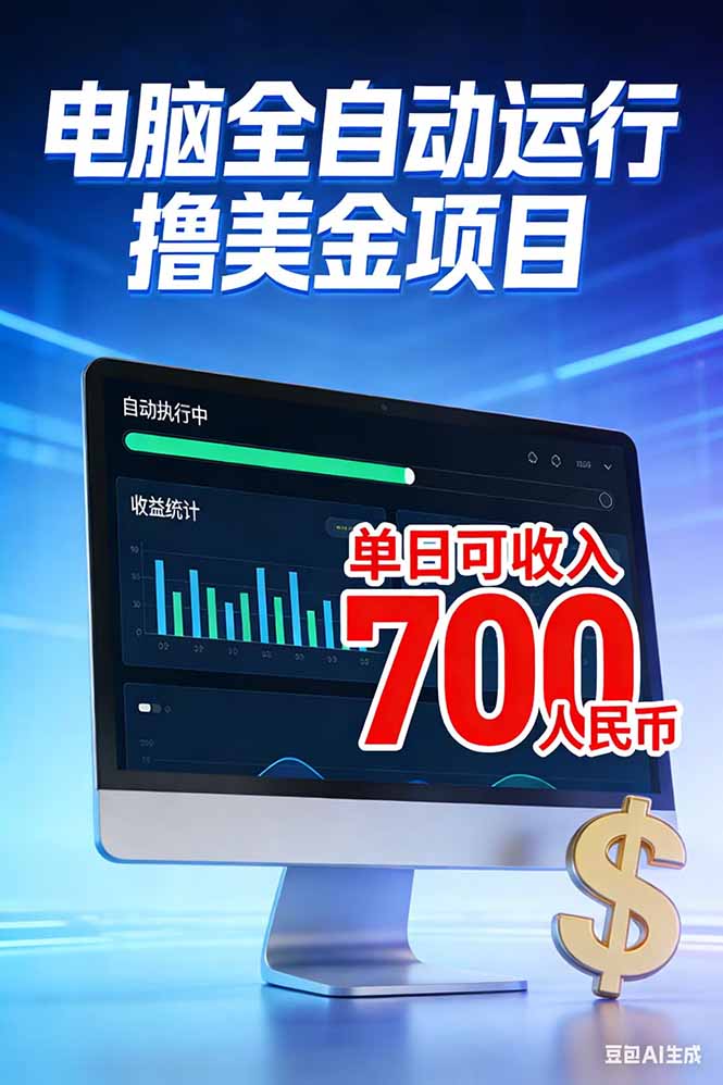（17169期）2026年电脑全自动赚美金项目，单电脑日收益700+-低成本创业项目大全｜短视频带货+AI副业变现｜知行创业网
