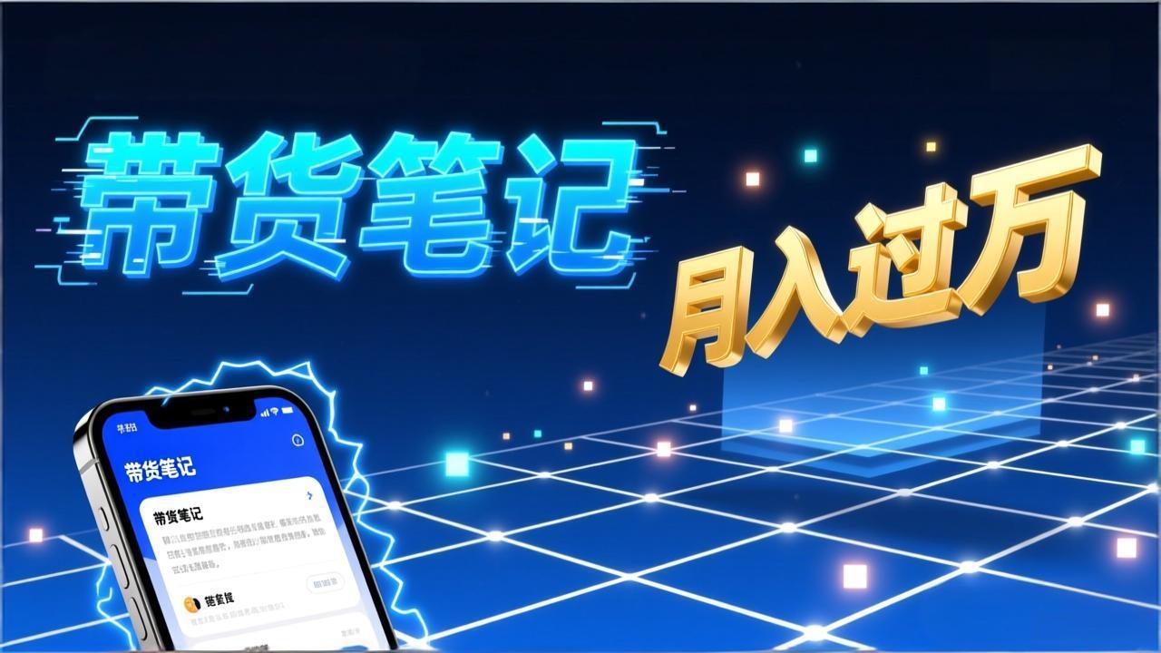 （17229期）小红书爆款笔记带货实战：拆解封面标题正文全要素，手把手教你单篇笔记带货月入过万-低成本创业项目大全｜短视频带货+AI副业变现｜知行创业网