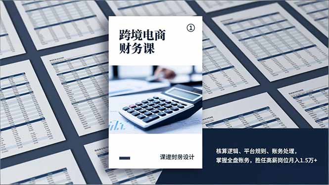 （17036期）跨境电商财务课，核算逻辑、平台规则、账务处理，掌握全盘账务，胜任高薪岗位月入1.5万+-低成本创业项目大全｜短视频带货+AI副业变现｜知行创业网