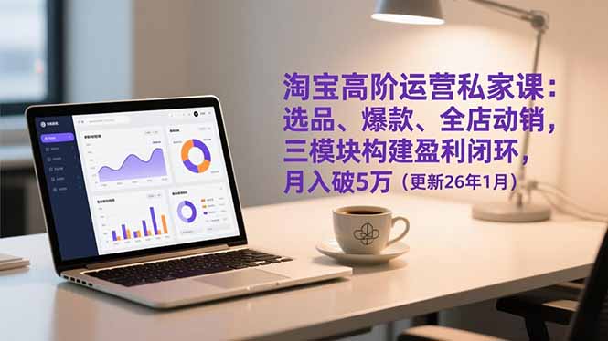 （17016期）淘宝高阶运营私家课：选品、爆款、全店动销，三模块构建盈利闭环，月入破5万（更新26年1月）-低成本创业项目大全｜短视频带货+AI副业变现｜知行创业网