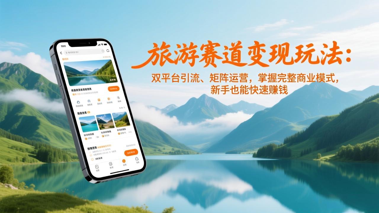 （17153期）旅游赛道变现玩法：双平台引流、矩阵运营，掌握完整商业模式，新手也能快速赚钱-低成本创业项目大全｜短视频带货+AI副业变现｜知行创业网