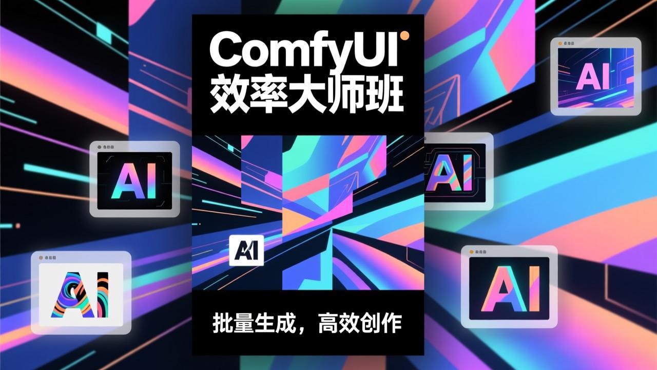 （17107期）ComfyUI效率大师班：工作流搭建，批量生成，将个人AI出图效率提升5-10倍，月接单收入1-3万-低成本创业项目大全｜短视频带货+AI副业变现｜知行创业网