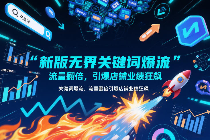 新版无界关键词爆流，流量翻倍，引爆店铺业绩狂飙-低成本创业项目大全｜短视频带货+AI副业变现｜知行创业网