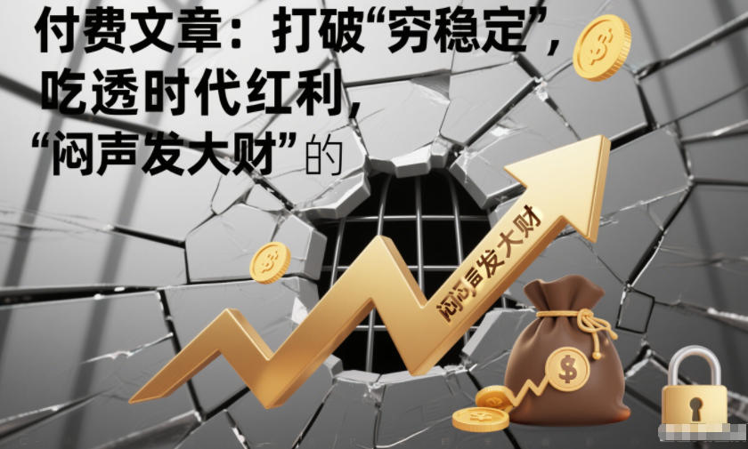 付费文章:打破“穷稳定”,吃透时代红利,“闷声发大财”的终极真谛-低成本创业项目大全|短视频带货+AI副业变现|知行创业网