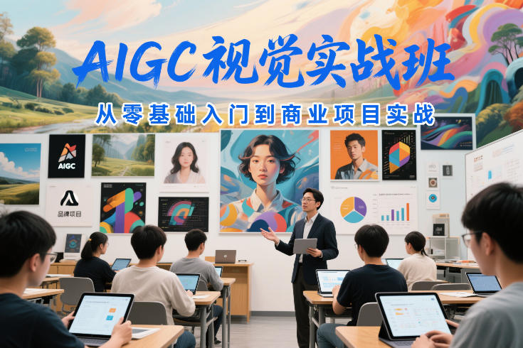 AIGC视觉实战班，从零基础入门到商业项目实战-低成本创业项目大全｜短视频带货+AI副业变现｜知行创业网