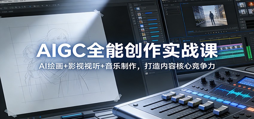 AIGC全能创作实战课：AI绘画+影视视听+音乐制作，打造内容核心竞争力-低成本创业项目大全｜短视频带货+AI副业变现｜知行创业网