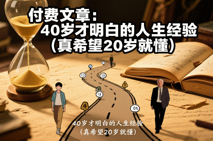 付费文章：40岁才明白的人生经验（真希望20岁就懂）-低成本创业项目大全｜短视频带货+AI副业变现｜知行创业网