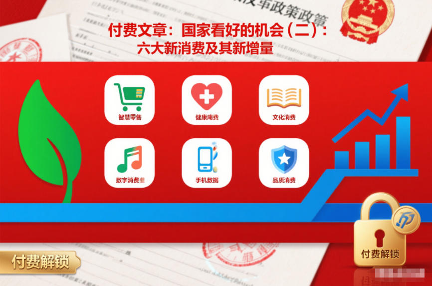 付费文章：国家看好的机会(二)：六大新消费及其新增量-低成本创业项目大全｜短视频带货+AI副业变现｜知行创业网