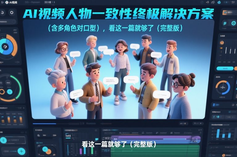 AI视频人物一致性终极解决方案(含多角色对口型),看这一篇就够了(完整版)-低成本创业项目大全|短视频带货+AI副业变现|知行创业网