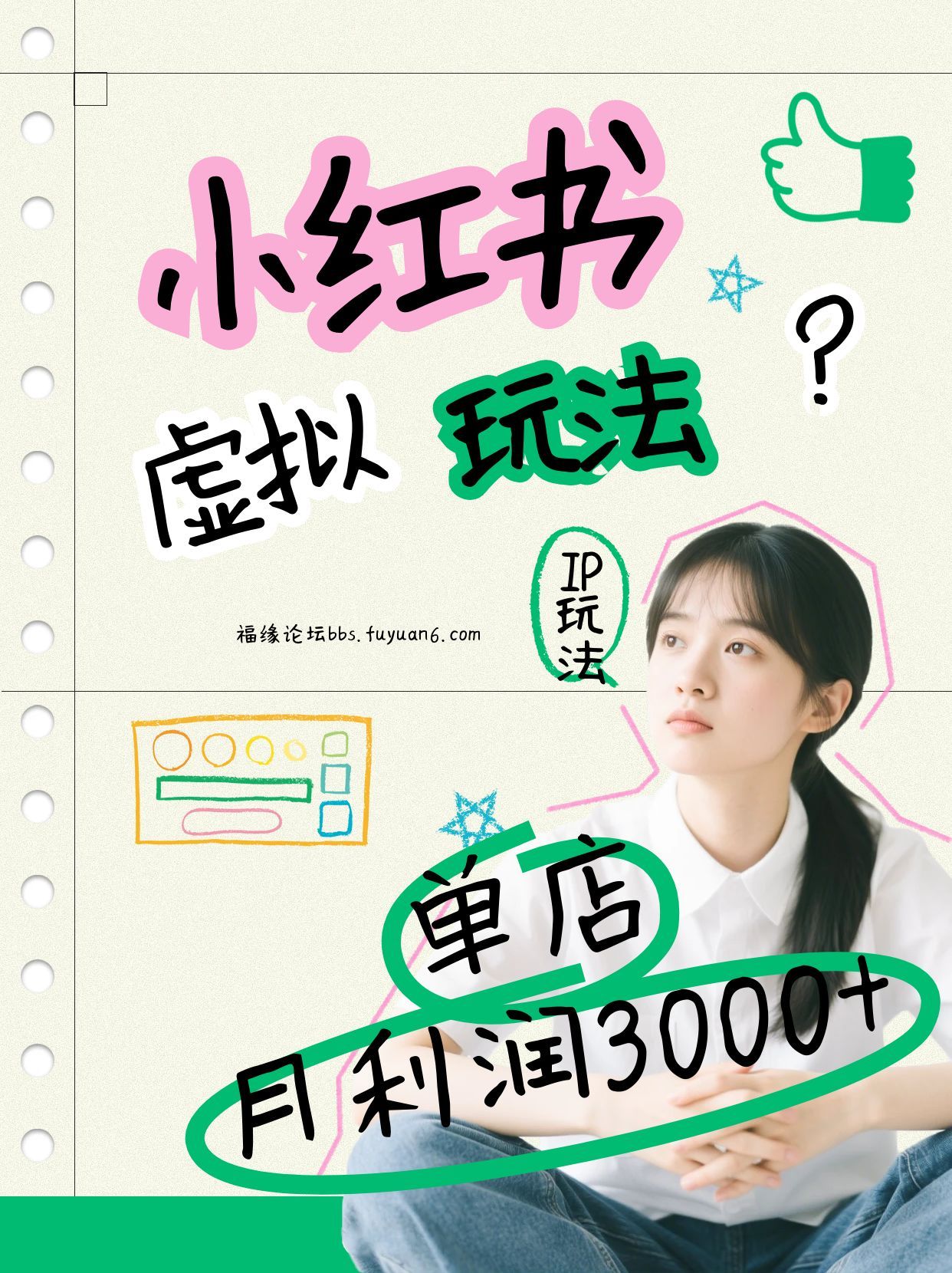 小红书虚拟玩法（铺货流和单品玩法），单店月利润3000+，IP打法+原创商品（0违规）-低成本创业项目大全｜短视频带货+AI副业变现｜知行创业网