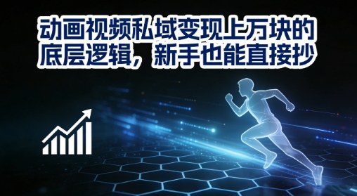 动画视频私域变现上W的底层逻辑，新手也能直接抄-低成本创业项目大全｜短视频带货+AI副业变现｜知行创业网