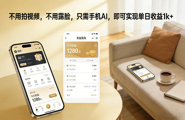 不用拍视频，不用露脸，只需手机AI，即可实现单日收益1k+【揭秘】-低成本创业项目大全｜短视频带货+AI副业变现｜知行创业网