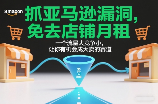 抓亚马逊漏洞，免去店铺月租，一个流量大竞争小，让你有机会成大卖的赛道-低成本创业项目大全｜短视频带货+AI副业变现｜知行创业网