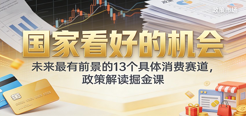 公众号付费文章：国家看好的机会，未来最有前景的13个具体消费赛道，政策解读掘金课-低成本创业项目大全｜短视频带货+AI副业变现｜知行创业网