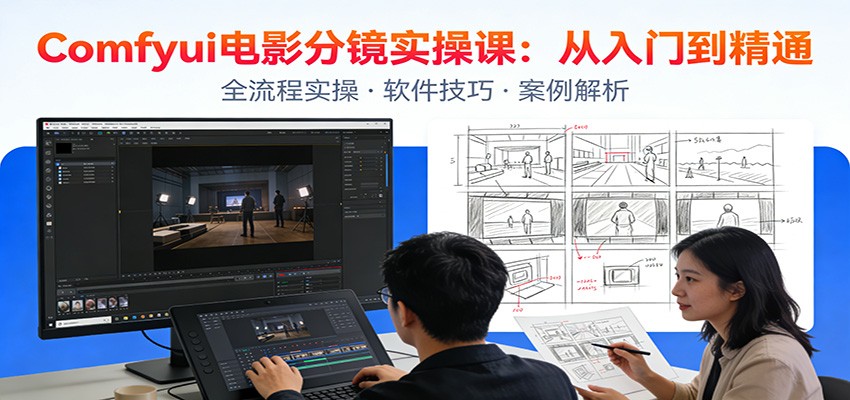 ComfyUI电影分镜实操课：分镜一致性，全流程AI视频制作，零基础也能做专业分镜-低成本创业项目大全｜短视频带货+AI副业变现｜知行创业网