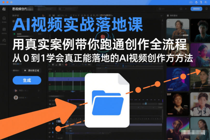 AI视频实战落地课,用真实案例带你跑通创作全流程,从0到1学会真正能落地的AI视频创作方法-低成本创业项目大全|短视频带货+AI副业变现|知行创业网