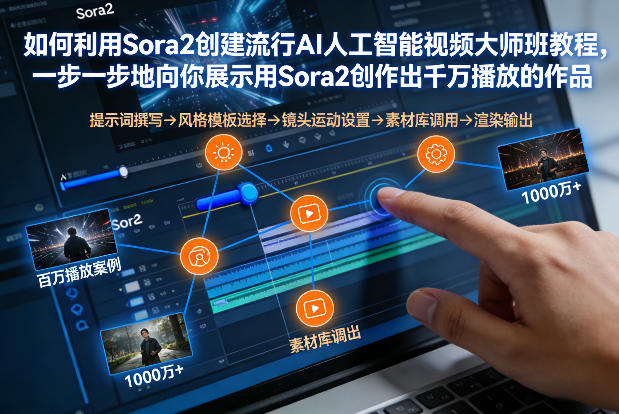 如何利用Sora2创建流行AI人工智能视频大师班，一步一步地向你展示用Sora2创作出千万播放的作品-低成本创业项目大全｜短视频带货+AI副业变现｜知行创业网