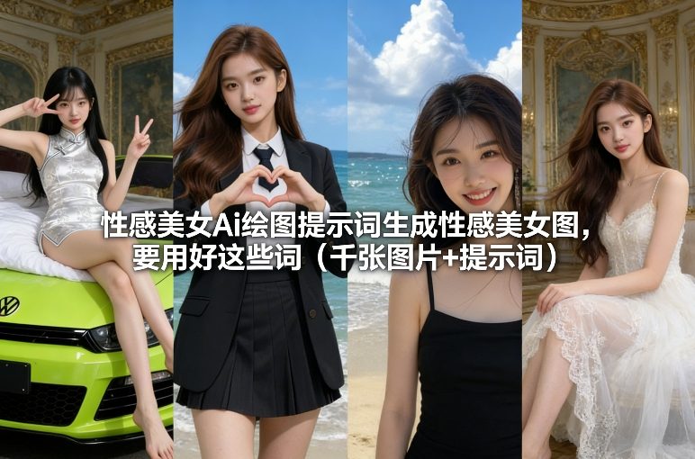 性感美女Ai绘图提示词生成性感美女图，要用好这些词（千张图片+提示词）-低成本创业项目大全｜短视频带货+AI副业变现｜知行创业网