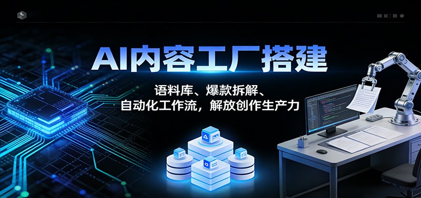 AI内容工厂搭建：语料库、爆款拆解、自动化工作流，解放创作生产力-低成本创业项目大全｜短视频带货+AI副业变现｜知行创业网