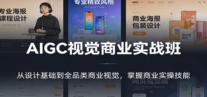 AIGC视觉商业实战班：从设计基础到全品类商业视觉，掌握商业实操技能-低成本创业项目大全｜短视频带货+AI副业变现｜知行创业网