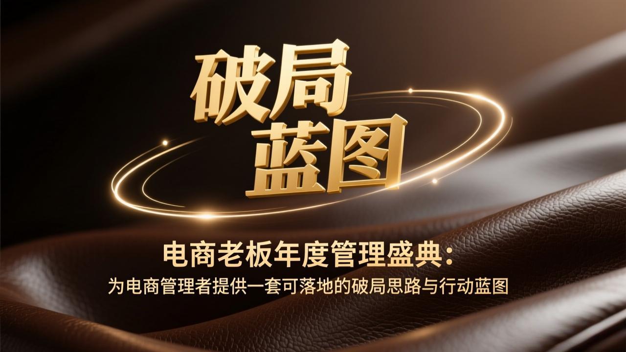（17374期）电商老板年度管理盛典：为电商管理者提供一套可落地的破局思路与行动蓝图-低成本创业项目大全｜短视频带货+AI副业变现｜知行创业网