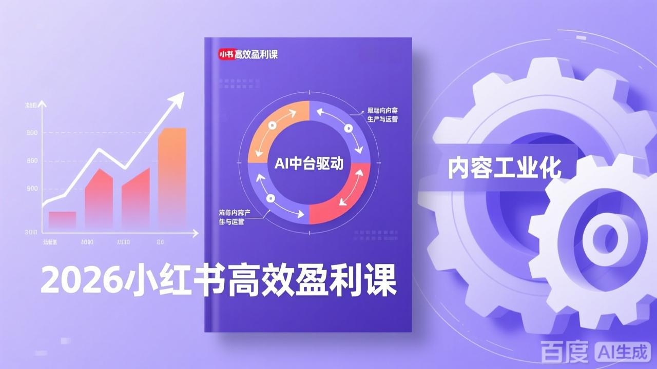 (17291期)2026小红书高效盈利课,流量双引擎+内容工业化+AI中台驱动,构建可复制的千万级营收模型-低成本创业项目大全|短视频带货+AI副业变现|知行创业网