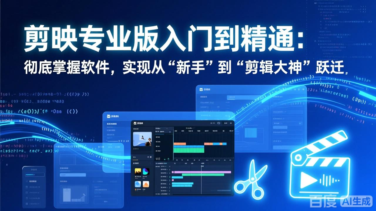 （17321期）剪映专业版入门到精通：彻底掌握软件，实现从“新手”到“剪辑大神”跃迁-低成本创业项目大全｜短视频带货+AI副业变现｜知行创业网