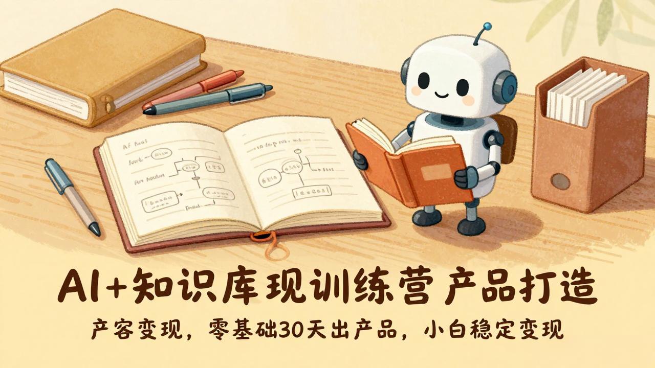 （17323期）AI+知识库变现训练营，产品打造、内容创作、全平台变现，零基础30天出产品，小白稳定变现-低成本创业项目大全｜短视频带货+AI副业变现｜知行创业网