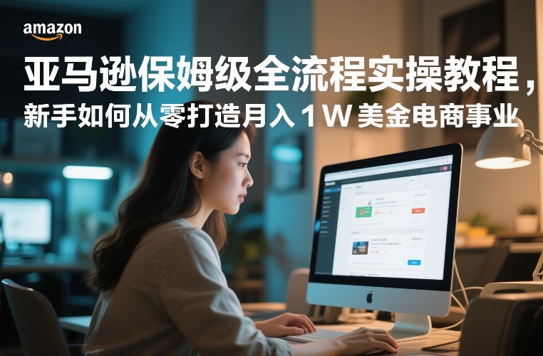 亚马逊保姆级全流程实操教程，新手如何从零打造月入1W美金电商事业-低成本创业项目大全｜短视频带货+AI副业变现｜知行创业网