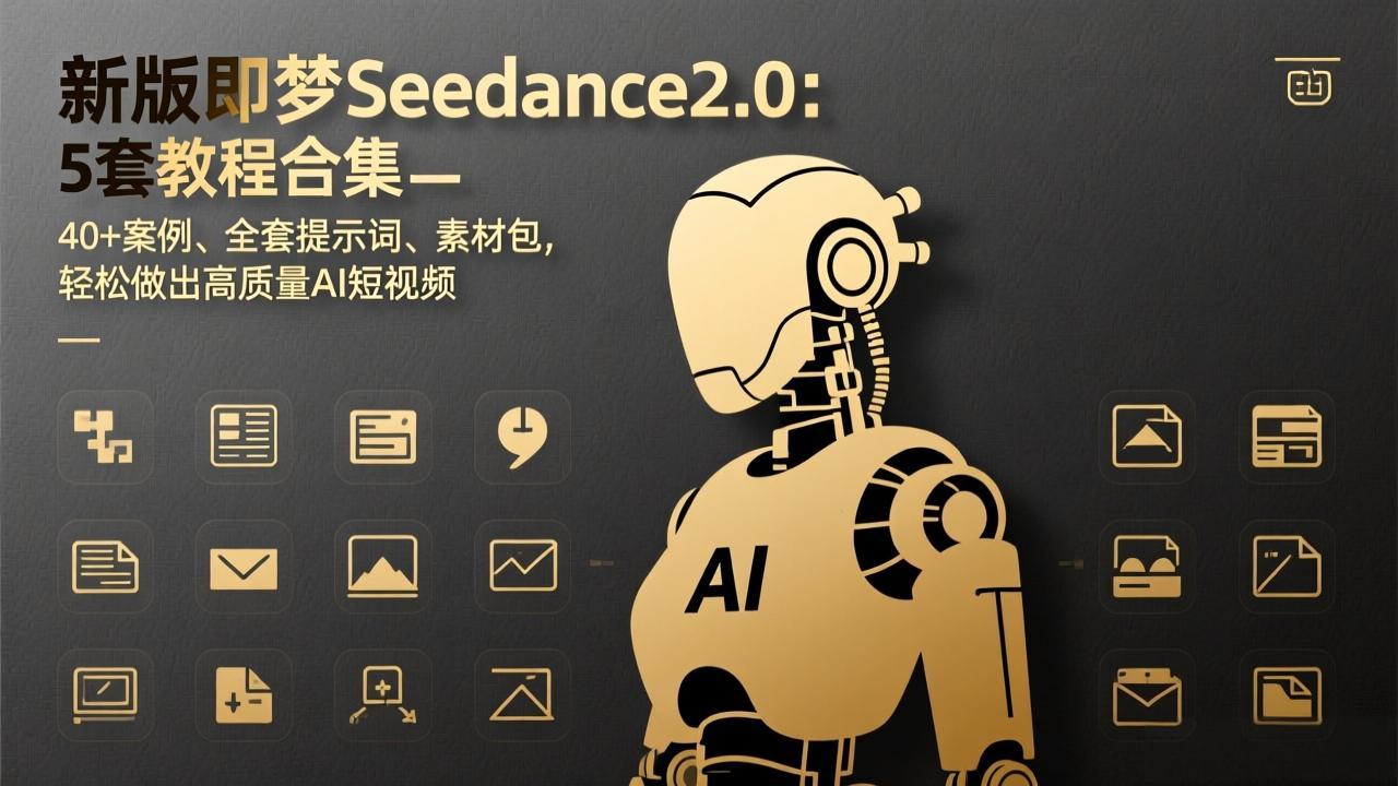 （17398期）新版即梦Seedance2.0：5套教程合集，40+案例、全套提示词、素材包，轻松做出高质量AI短视频-低成本创业项目大全｜短视频带货+AI副业变现｜知行创业网