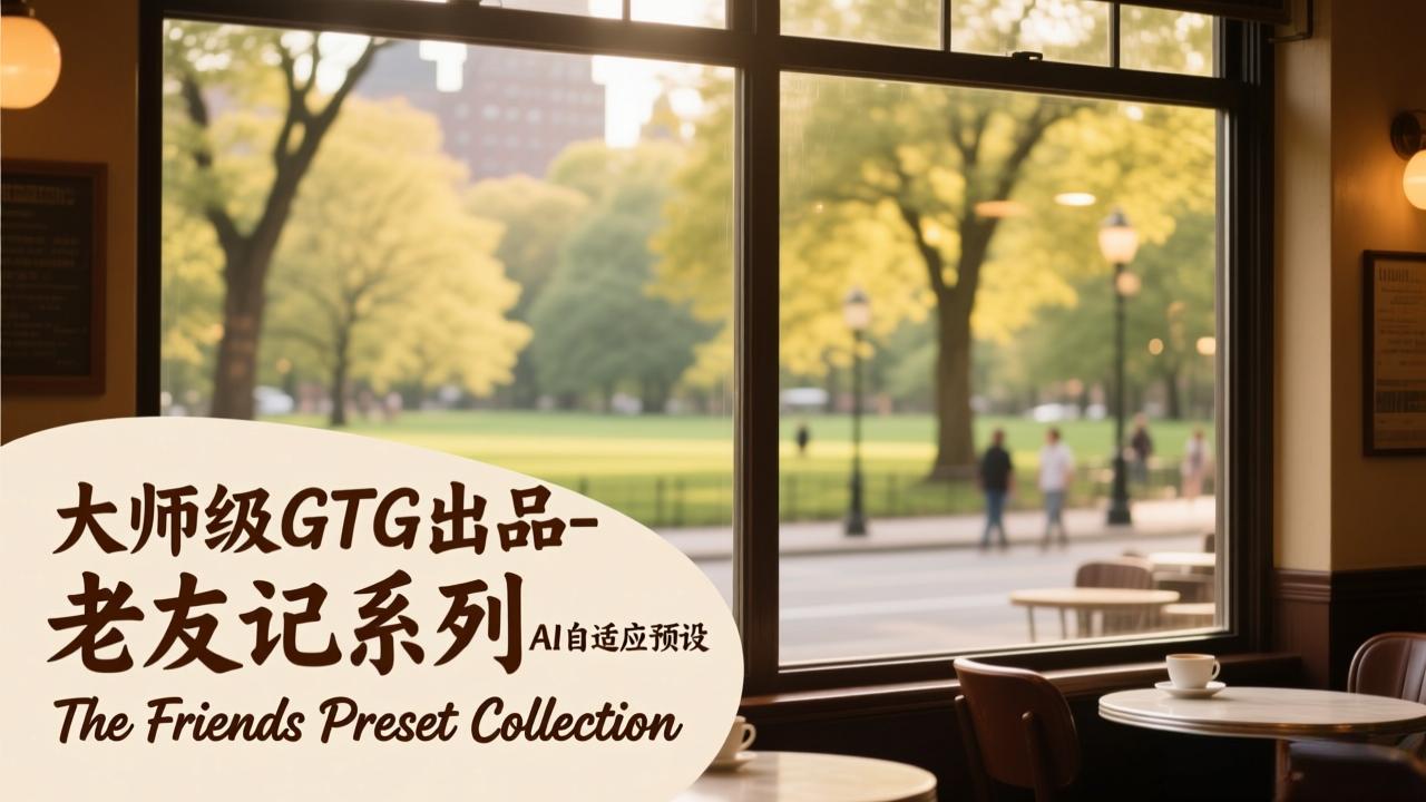 (17403期)大师级GTG出品-老友记系列AI自适应预设The Friends Preset Collection-低成本创业项目大全|短视频带货+AI副业变现|知行创业网
