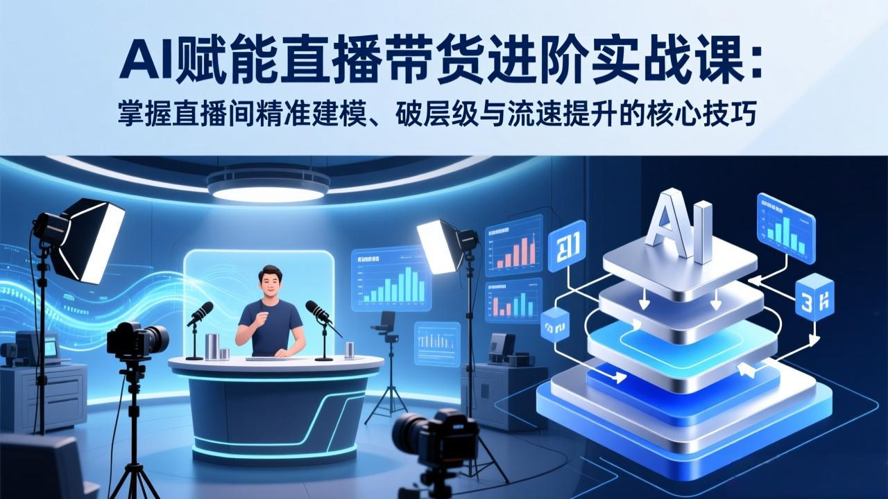 (17405期)AI赋能直播带货进阶实战课:掌握直播间精准建模、破层级与流速提升的核心技巧-低成本创业项目大全|短视频带货+AI副业变现|知行创业网