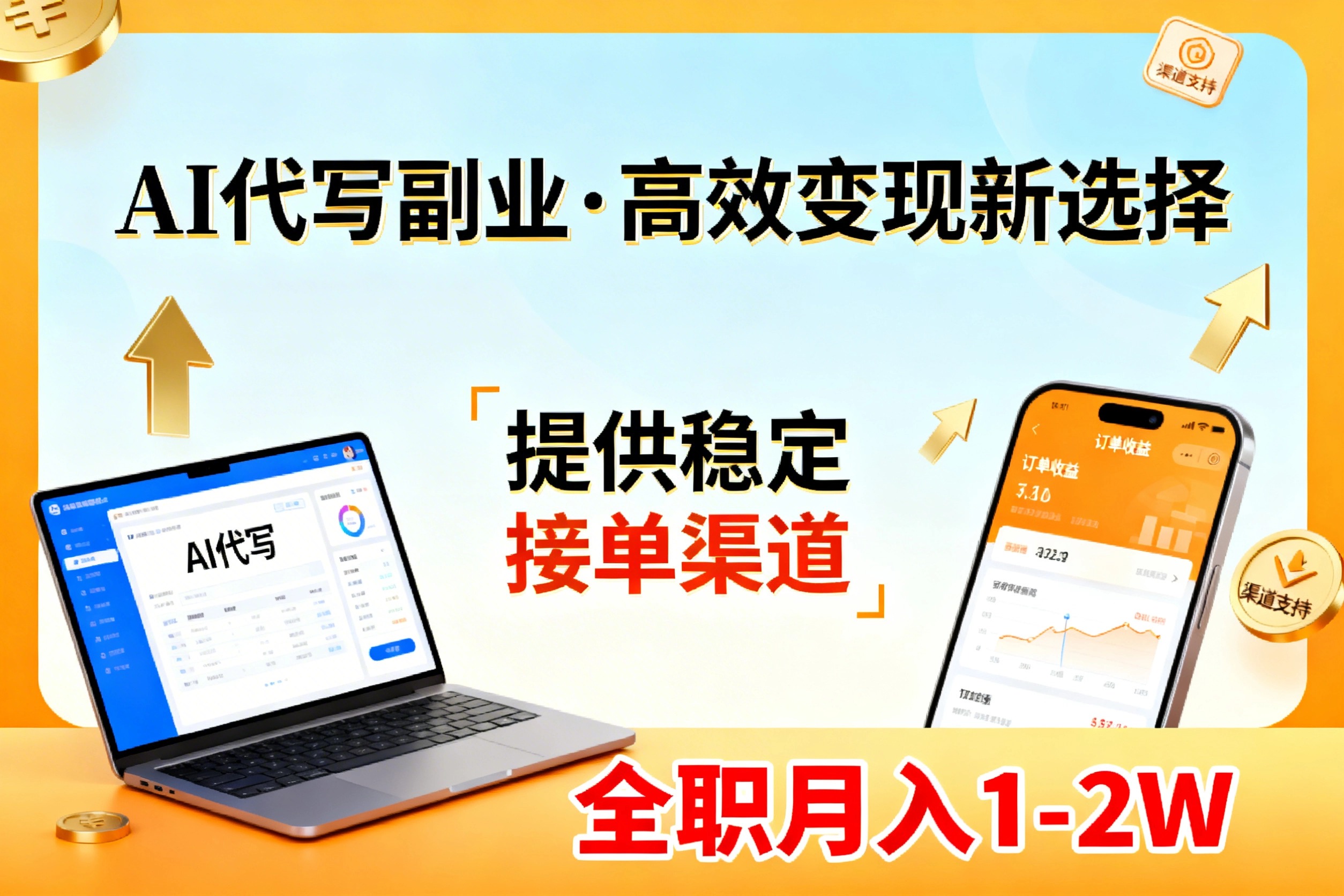 （17446期）AI代写副业，高效变现，提供渠道，永不失业副业兼职 全职月入1-2W【SOP手册】-低成本创业项目大全｜短视频带货+AI副业变现｜知行创业网