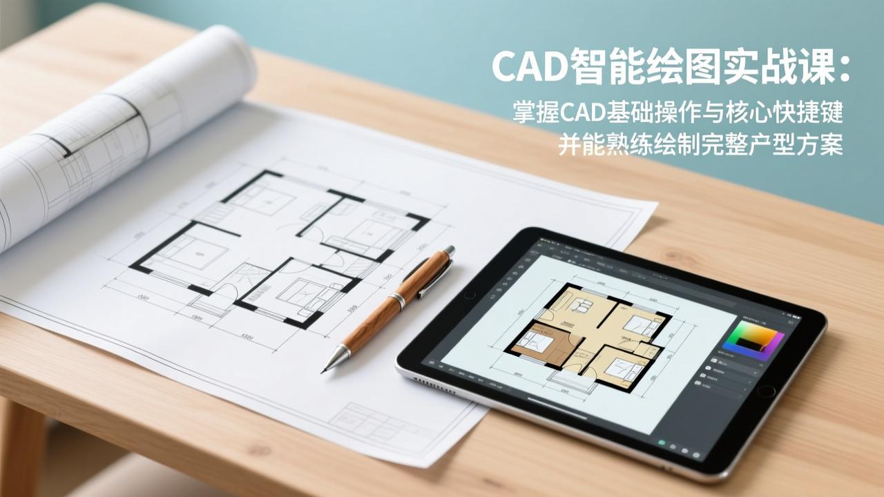 （17348期）CAD智能绘图实战课：掌握CAD基础操作与核心快捷键，并能熟练绘制完整户型方案-低成本创业项目大全｜短视频带货+AI副业变现｜知行创业网