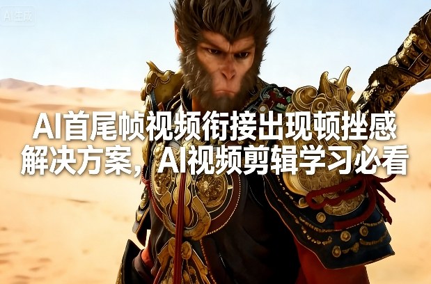 AI首尾帧视频衔接出现顿挫感解决方案，AI视频剪辑学习必看-低成本创业项目大全｜短视频带货+AI副业变现｜知行创业网