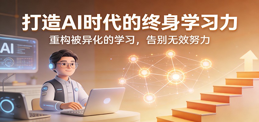打造AI时代的终身学习力：重构被异化的学习，告别无效努力-低成本创业项目大全｜短视频带货+AI副业变现｜知行创业网