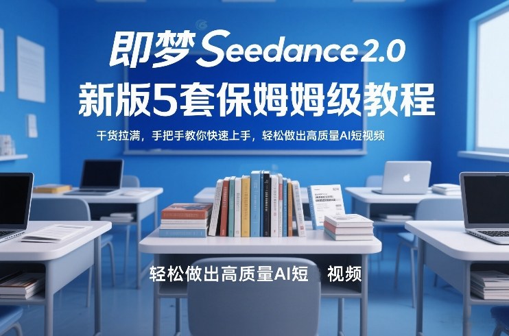 即梦Seedance2.0新版5套保姆级教程，干货拉满，手把手教你快速上手，轻松做出高质量AI短视频-低成本创业项目大全｜短视频带货+AI副业变现｜知行创业网