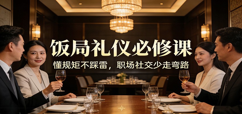 公众号收费文章：《饭局礼仪必修课：懂规矩不踩雷，职场社交少走弯路》-低成本创业项目大全｜短视频带货+AI副业变现｜知行创业网
