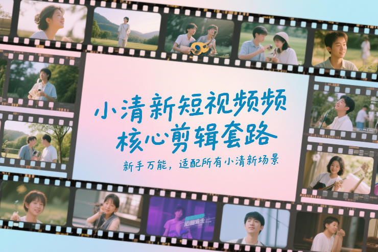 小清新短视频核心剪辑套路，新手万能，适配所有小清新场景-低成本创业项目大全｜短视频带货+AI副业变现｜知行创业网