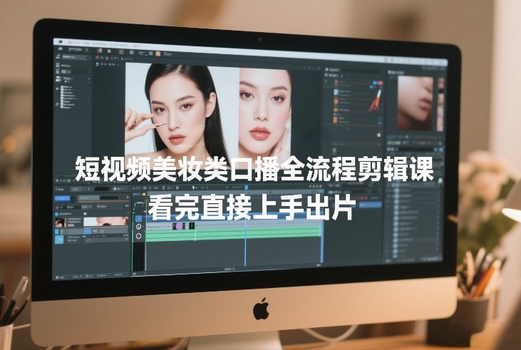 短视频美妆类口播全流程剪辑课,看完直接上手出片-低成本创业项目大全|短视频带货+AI副业变现|知行创业网