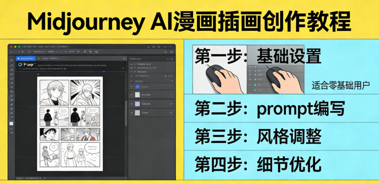 利用Midjourney AI人工智能轻松创作漫画插画教程，零基础创作完整漫画插画-低成本创业项目大全｜短视频带货+AI副业变现｜知行创业网